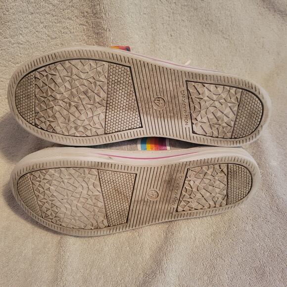 Jojo Siwa Grey Rainbow Ribbon Shoes High Top Sneakers Shoes Youth Size 4 - Picture 5 of 8